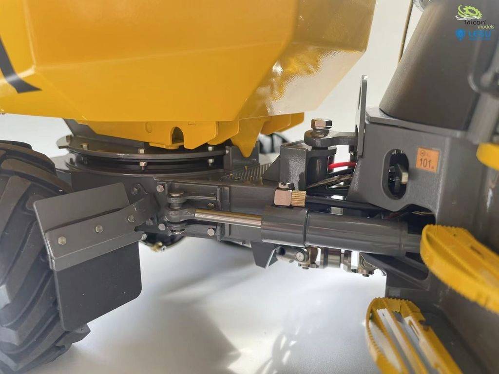 Thicon Models 58420 4x4 Mini-Kipper 6MDX grau/gelb pulverlackiert 1:14 Elektro RC Modell-LKW Bausatz