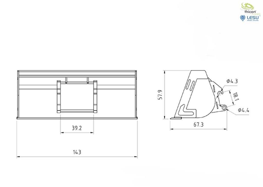 Thicon Models 58558 1:14 Sandschaufel 1St.