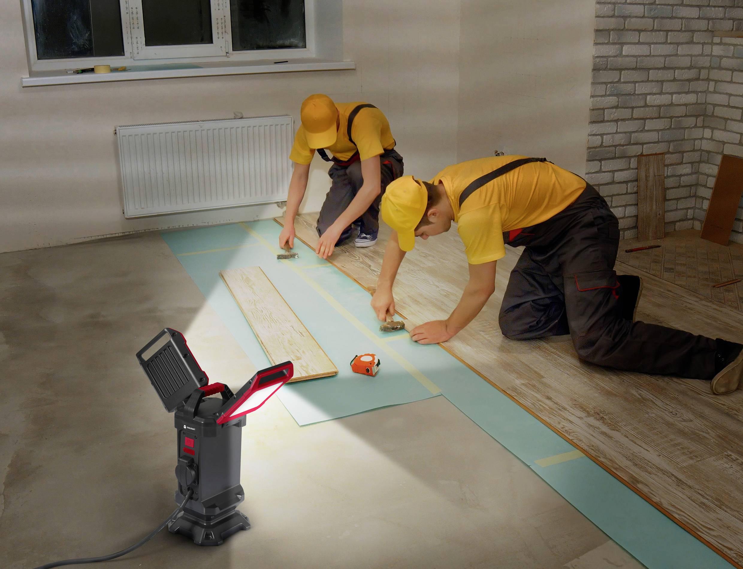 TOOLCRAFT LED-Baustrahler Stativlänge (max.): 1500mm 40W Naturweiß TO-7843728