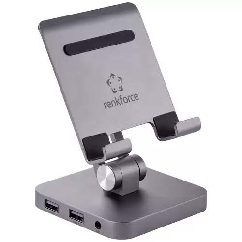Renkforce USB-C® Tablet Dockingstation + Ständer Passend für (Details): Android Tablets & Smartphones, iPads, iPhone 15, Surface Renkforce USB-C® Tablet Dockingstation + Ständer Passend für (Details): Android Tablets & Smartphones, iPads, iPhone 15, Surface