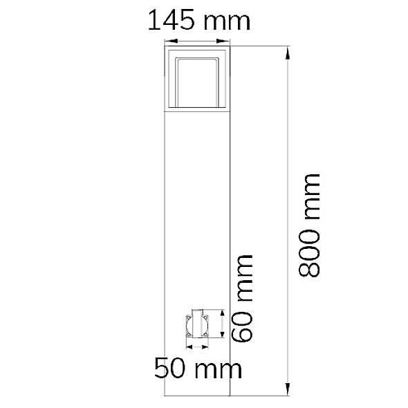 WOFI Outdoor line Filia 1flg. 12234 LED-Außenstandleuchte 8.5 W Schwarz