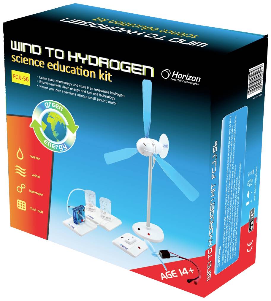 Horizon Educational FCJJ-56 Wind to Hydrogen Science Kit Brennstoffzelle, Windenergie Experimentier-Set