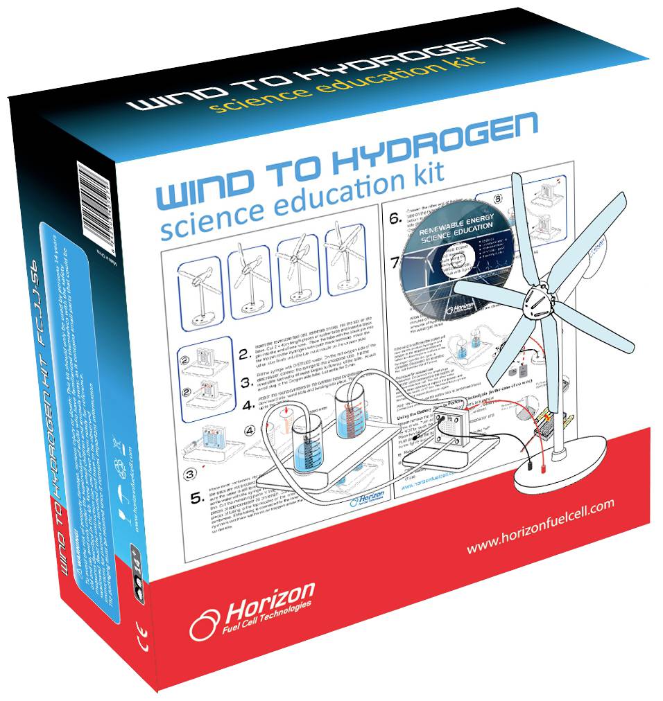 Horizon Educational FCJJ-56 Wind to Hydrogen Science Kit Brennstoffzelle, Windenergie Experimentier-Set