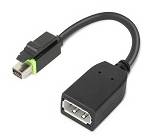 Lenovo 4X90Q93975 Mini-DisplayPort Adapter [1x - 1x DisplayPort] Schwarz