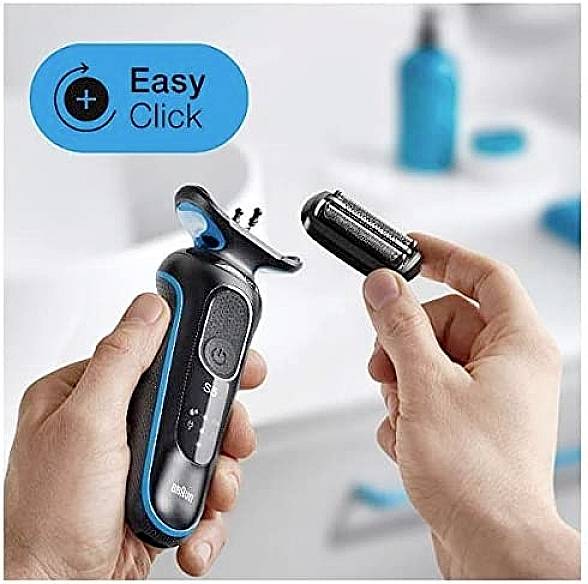 Braun Series 5s EasyClean 50-M1000s Folienrasierer Schwarz, Türkis