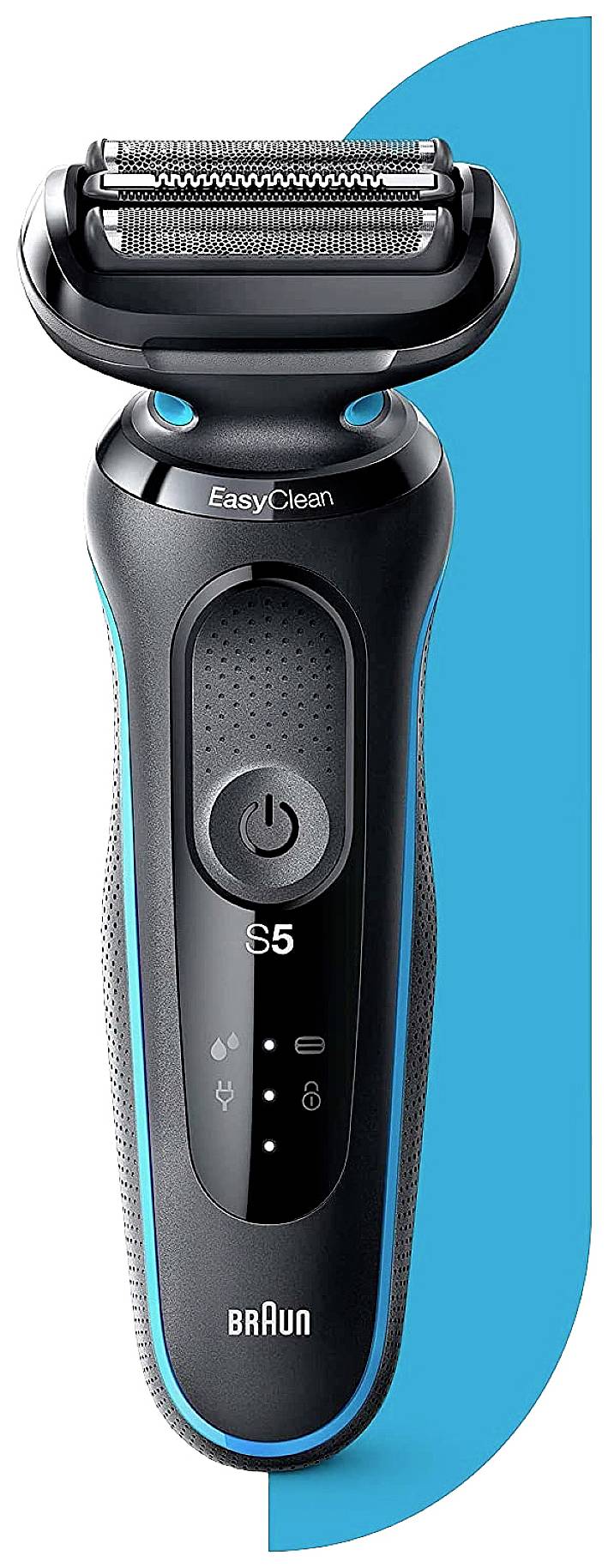 Braun Series 5s EasyClean 50-M1000s Folienrasierer Schwarz, Türkis