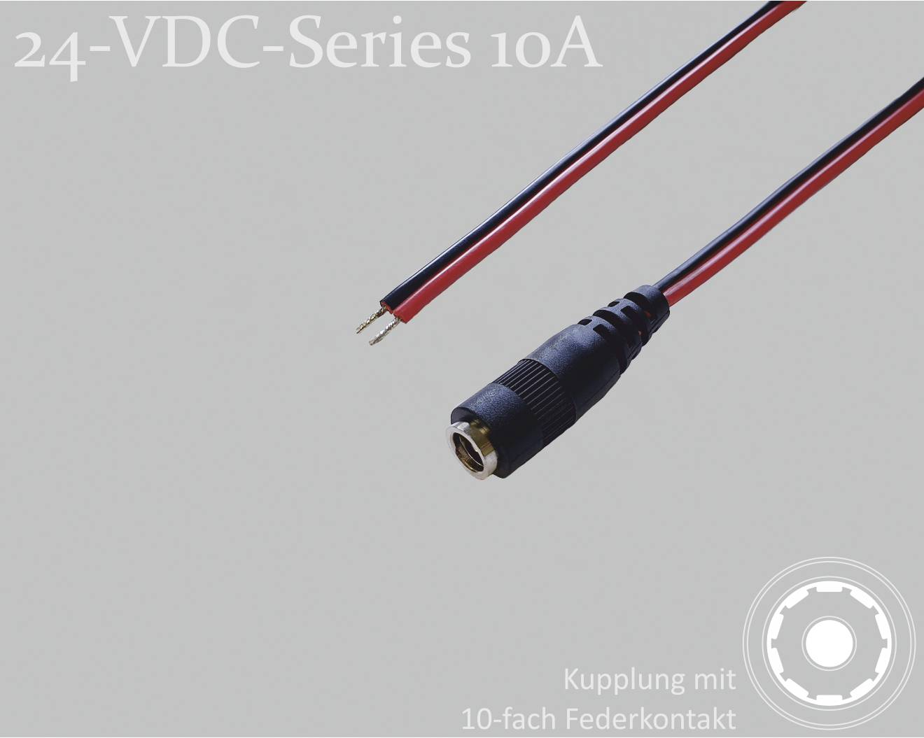 BKL Electronic 075904 DC-Steckverbinder DC-Kupplung - verzinnt 5.5 mm 2.1 mm 1.5 m 1 St. Single