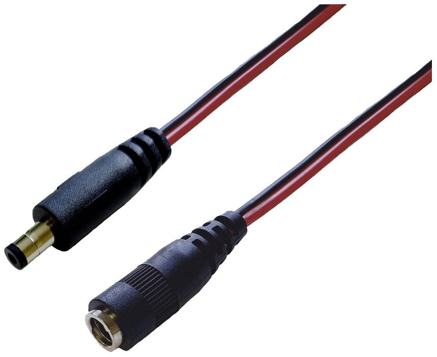 BKL Electronic 075907 DC-Steckverbinder DC-Hohlstecker - DC-Kupplung 5.5mm 2.5mm 5.5mm 2.5mm 2m 1 St. Single
