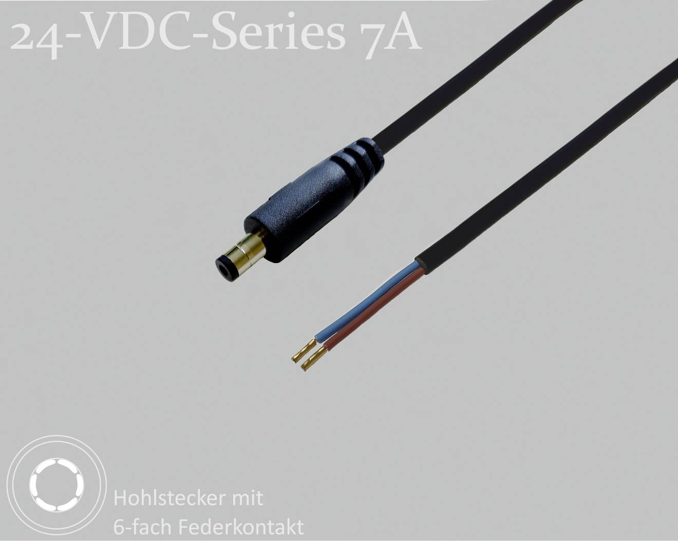 BKL Electronic 075909 DC-Steckverbinder DC-Hohlstecker - Aderendhülsen 5.5mm 2.5mm 1.5m 1 St. Single