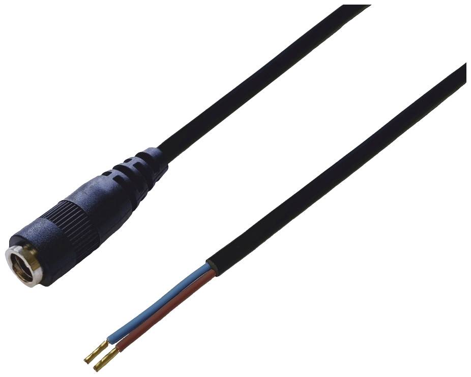 BKL Electronic 075912 DC-Steckverbinder DC-Kupplung - Aderendhülsen 2.1mm 1.5m 1 St. Single