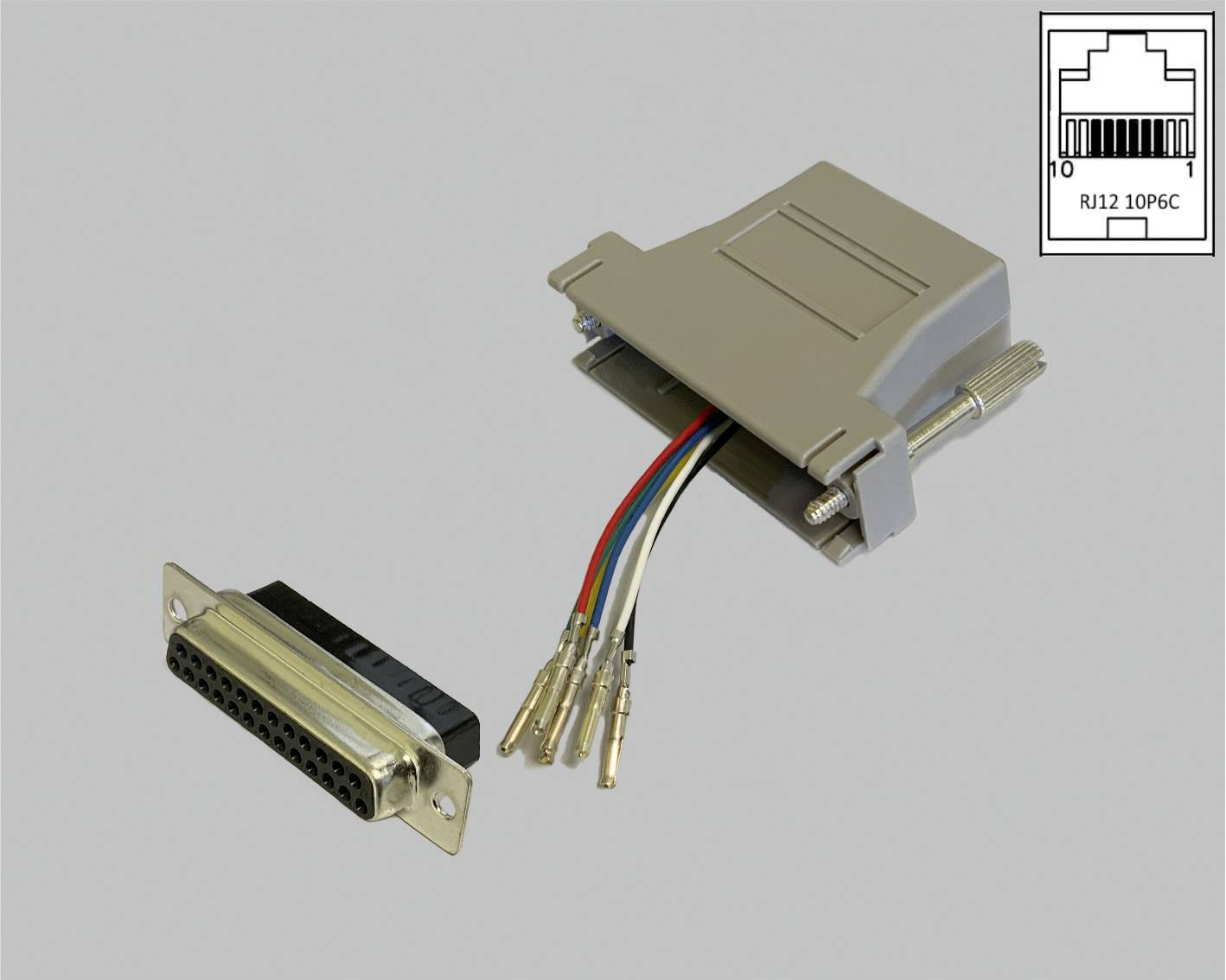 BKL Electronic 10121124 Adapter D-SUB-Buchse 25pol. - RJ12-Buchse Single