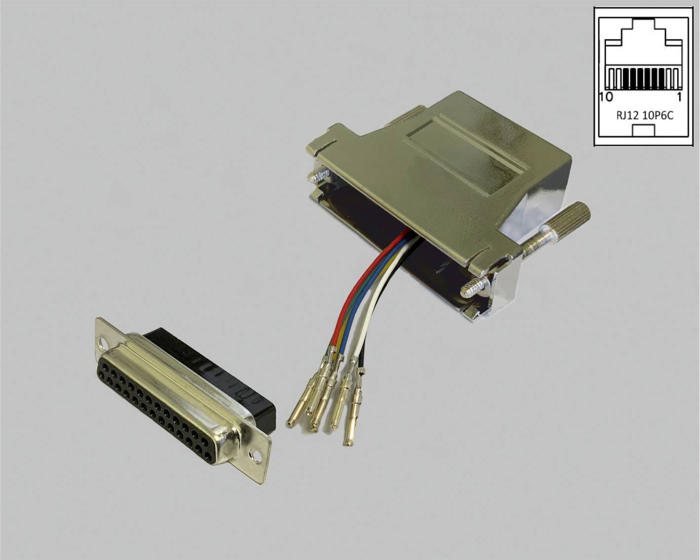 BKL Electronic 10121126 Adapter D-SUB-Buchse 25pol. - RJ12-Buchse 1 St. Single