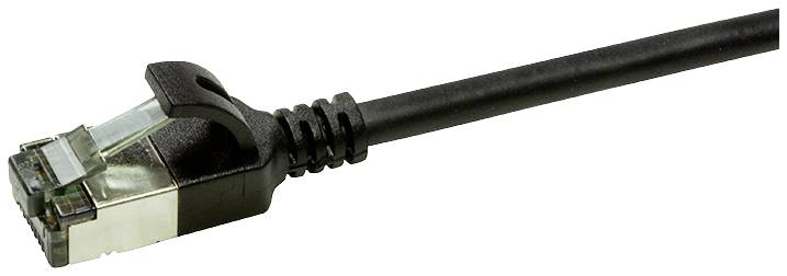 LogiLink CQ9053S RJ45 Netzwerkkabel, Patchkabel CAT 6a U/FTP 2.00m Schwarz extrem dünn, Flammwidrig, Flexibel, Folienschirm