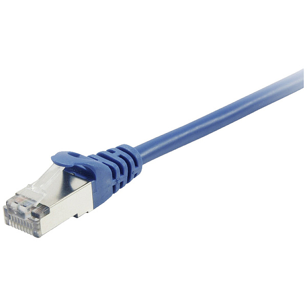 Equip 605533 RJ45 Netzwerkkabel, Patchkabel CAT 6 S/FTP 0.25 m Blau vergoldete Steckkontakte