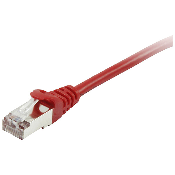 Equip 605527 RJ45 Câble réseau, câble patch CAT 6 S/FTP 0.50 m rouge contacts dorés