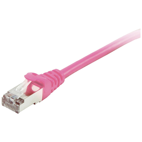Equip 605580 RJ45 Netzwerkkabel, Patchkabel CAT 6 S/FTP 1.00 m Pink vergoldete Steckkontakte