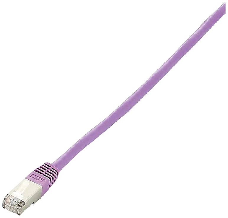 Equip 615555 RJ45 Netzwerkkabel, Patchkabel CAT 6 S/FTP 7.50 m Violett vergoldete Steckkontakte 1 St.