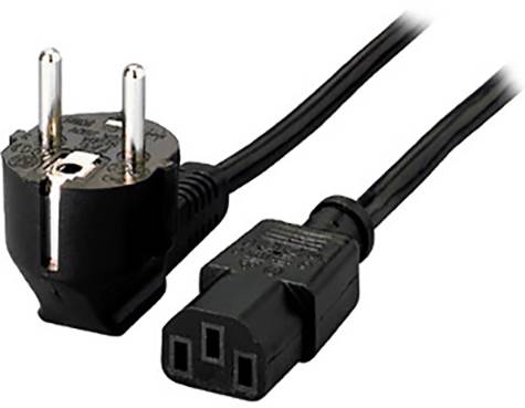 Equip Strom Anschlusskabel [1x CEE-Stecker - 1x CEE-Stecker] 1.80 m Schwarz