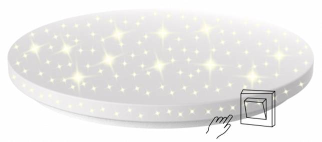 Blulaxa 49144 Aina-L Stars LED-Deckenleuchte, LED-Wandleuchte LED LED fest eingebaut 24W Weiß