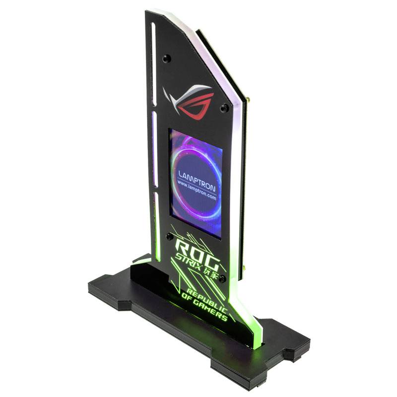 Lamptron LAMP-HM024 Grafikkartenhalterung Integriertes Farbdisplay Schwarz