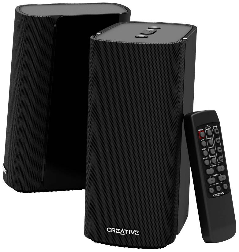 Creative T100 2.0 PC-Lautsprecher Bluetooth®, Kabelgebunden 40 W Schwarz
