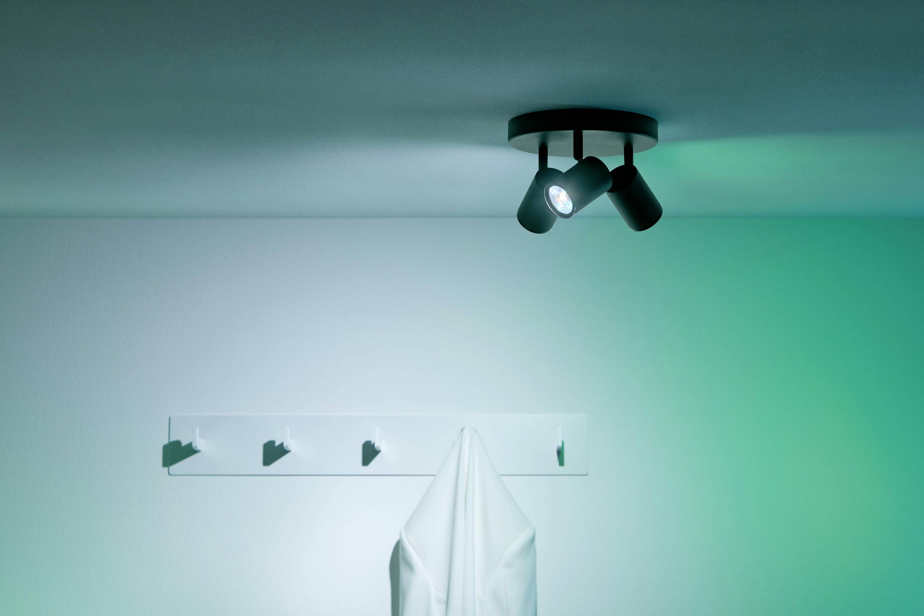 WiZ 8719514554535 IMAGEO Spots 3x5W B 22-65K RGB RD LED-Deckenleuchte GU10 15W Schwarz