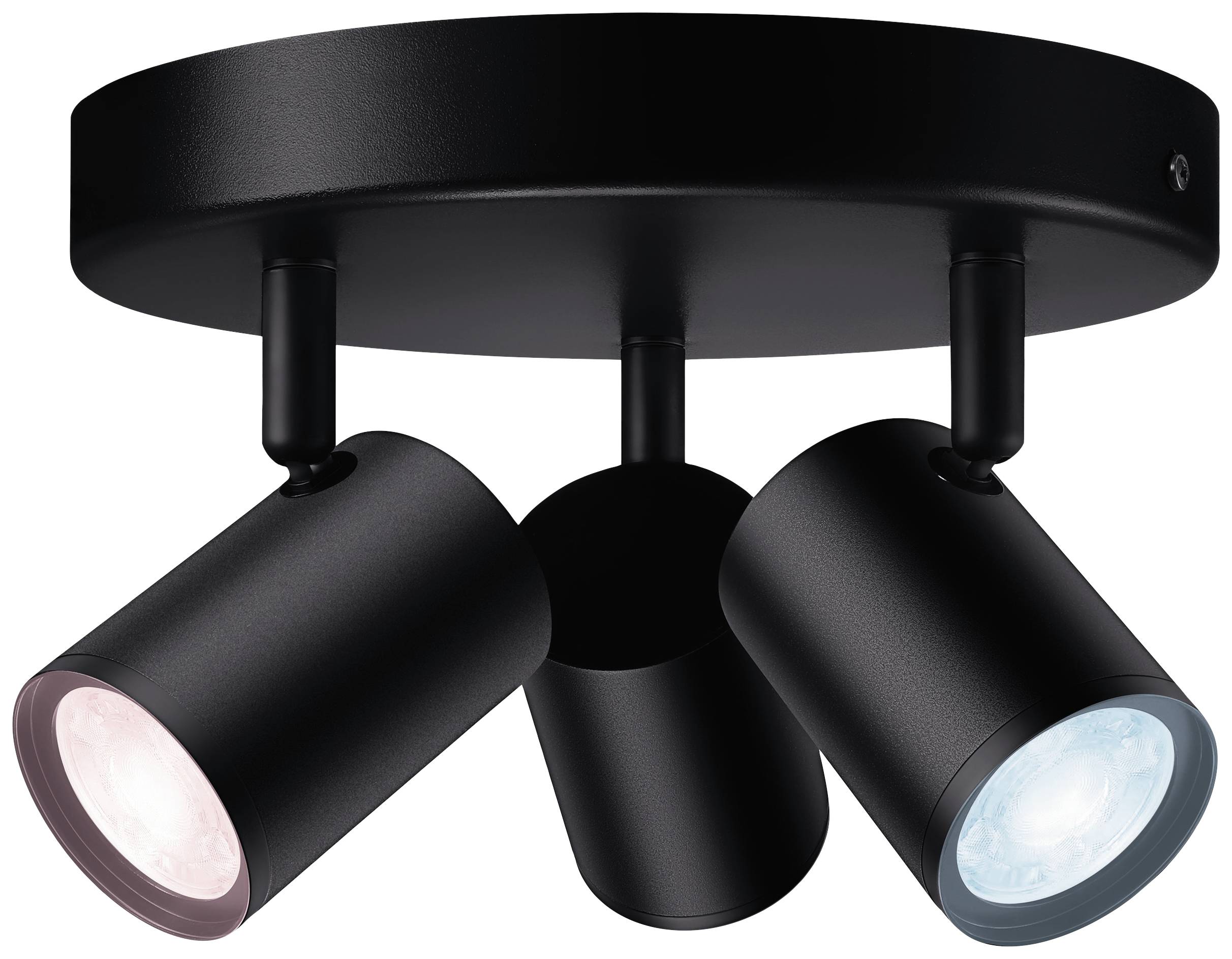 WiZ 8719514554535 IMAGEO Spots 3x5W B 22-65K RGB RD LED-Deckenleuchte GU10 15W Schwarz