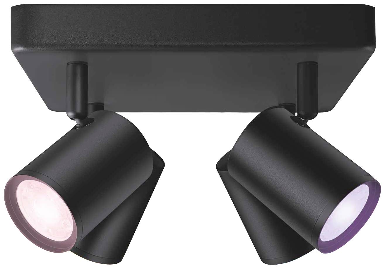 WiZ 8719514554573 IMAGEO Spots 4x5W B 22-65K RGB SQ LED-Deckenleuchte 20W Schwarz