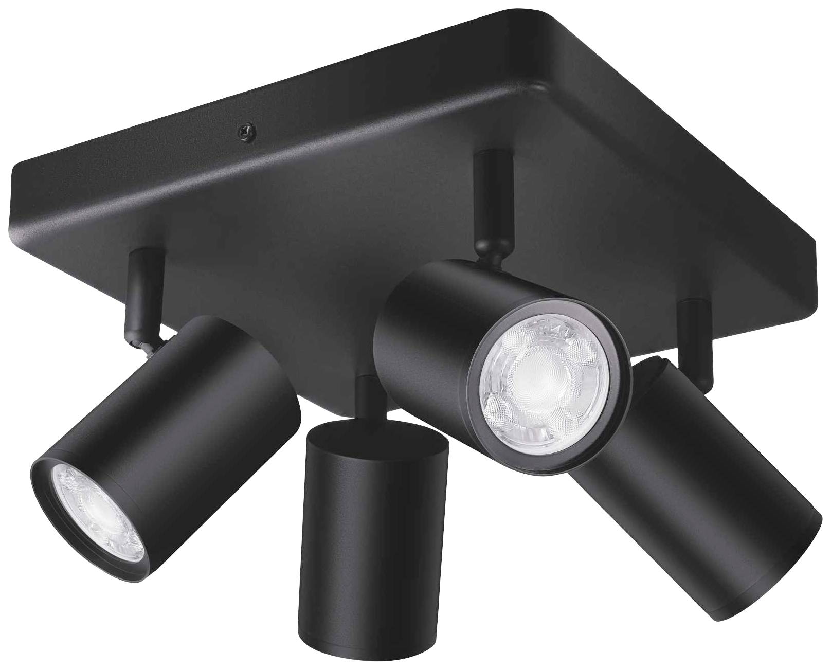 WiZ 8719514554573 IMAGEO Spots 4x5W B 22-65K RGB SQ LED-Deckenleuchte 20W Schwarz
