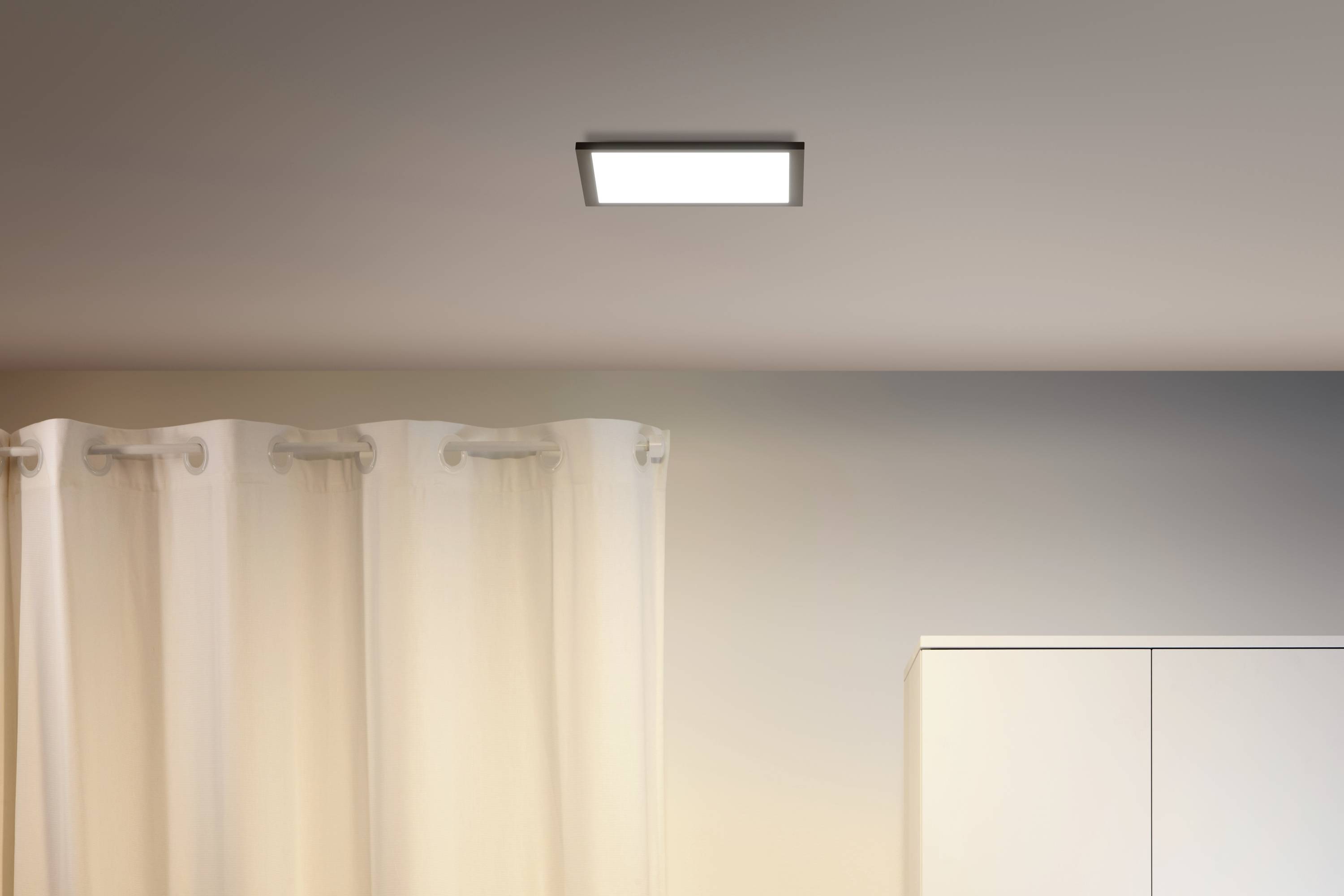 WiZ 8719514554917 Panel WiZ Ceiling SQ 12W Black 27-65K TW LED-Deckenleuchte 12 W Schwarz