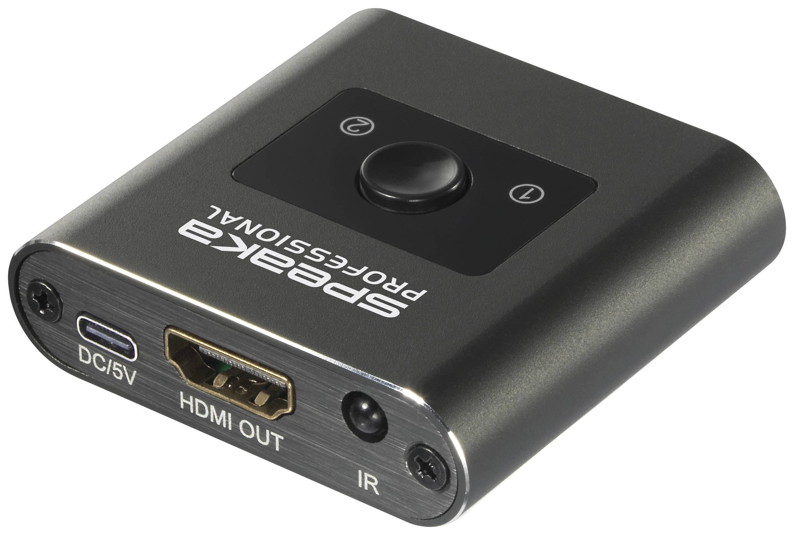 SpeaKa Professional SP-HSW-231 2 Port HDMI-Switch UHD 8K @ 60 Hz, UHD 4K @ 120Hz