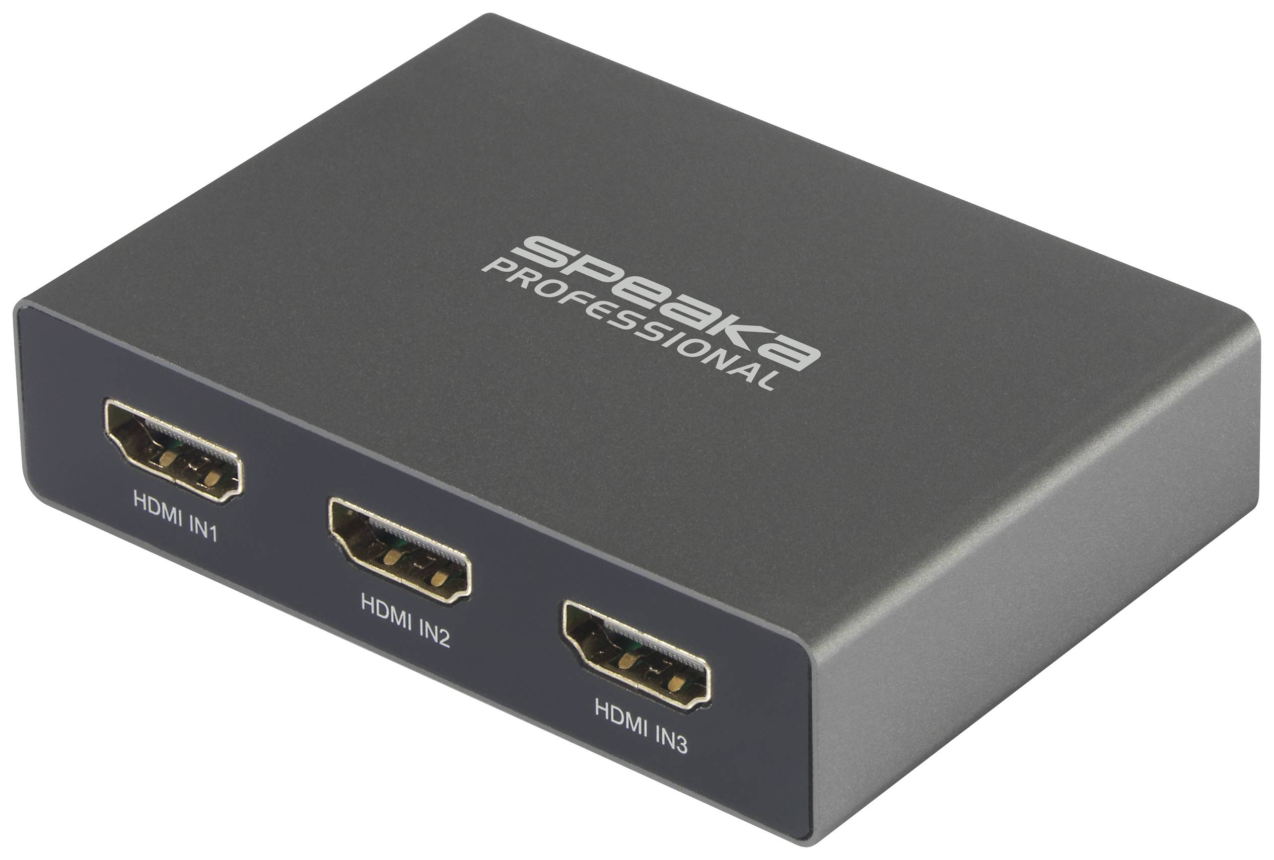 SpeaKa Professional SP-HDS-210 3 Port HDMI-Switch UHD 8K @ 60 Hz, UHD 4K @ 120Hz