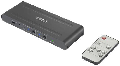 SpeaKa Professional SP-HDA-300 2+1 Port HDMI-Switch ARC (Audio Return Channel) 3480 x 2160 Pixel