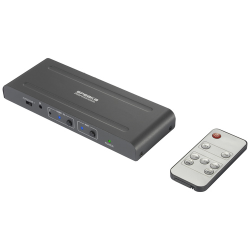 SpeaKa Professional SP-HDA-300 2+1 Port HDMI-Switch UHD 4K @ 60 Hz