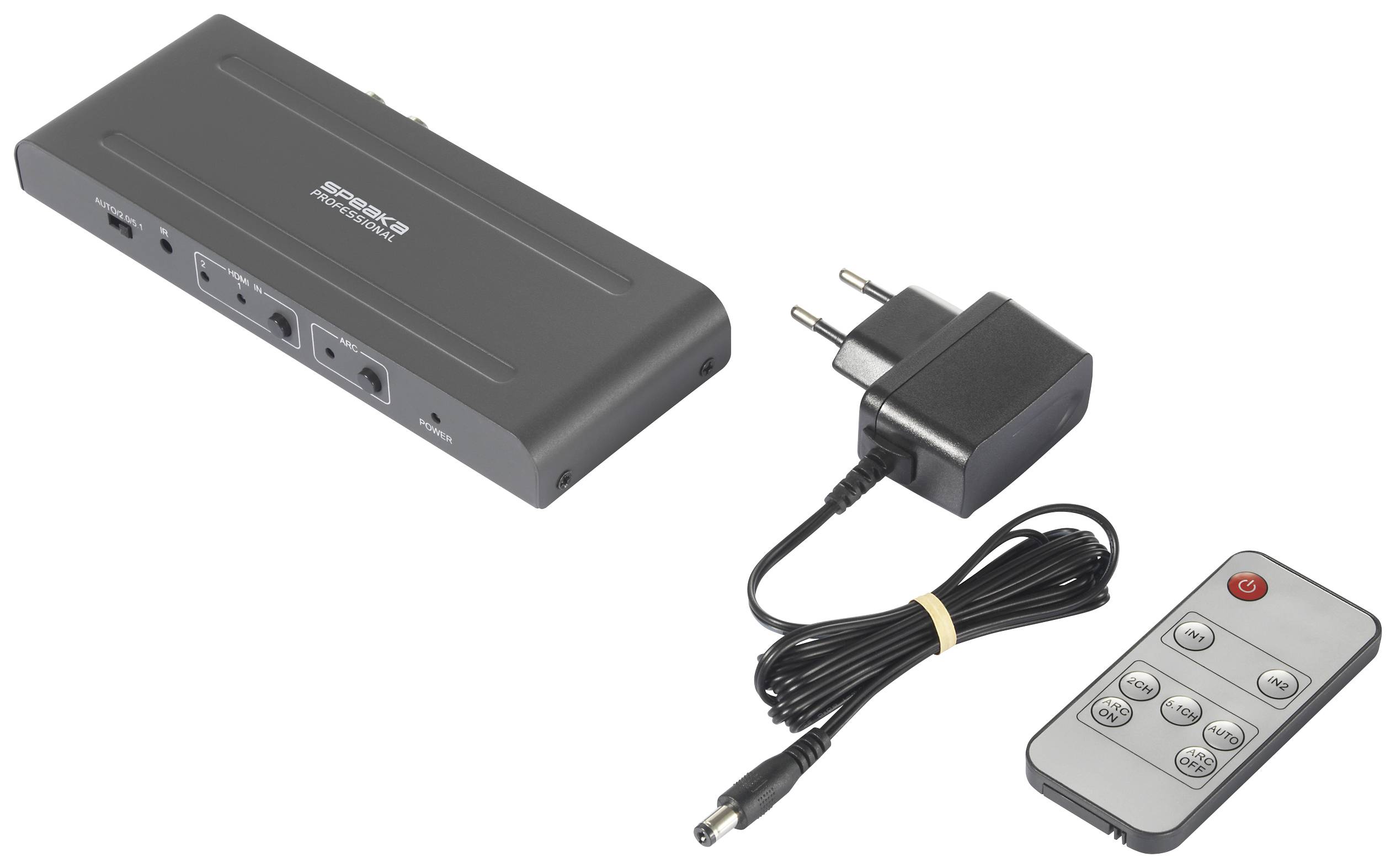 SpeaKa Professional SP-HDA-300 2+1 Port HDMI-Switch UHD 4K @ 60Hz