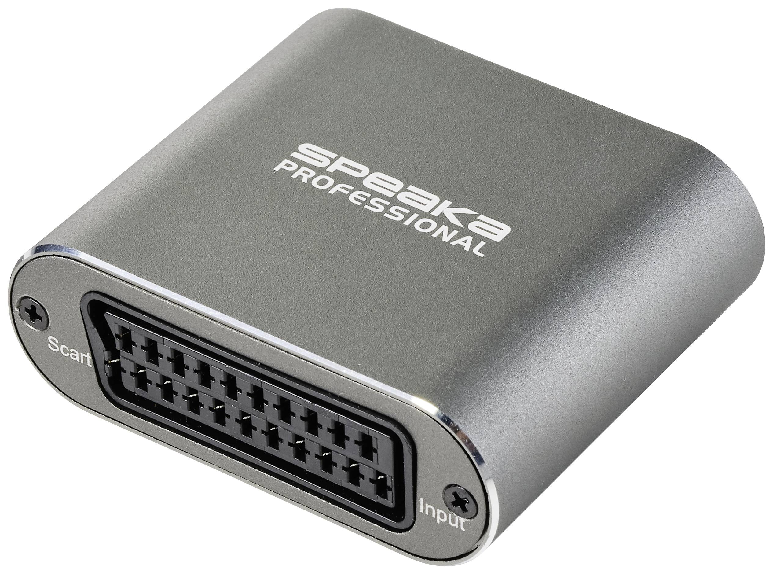 SpeaKa Professional TV, Monitor Konverter SP-SHC-200 [SCART - HDMI] 1920 x 1080 Pixel