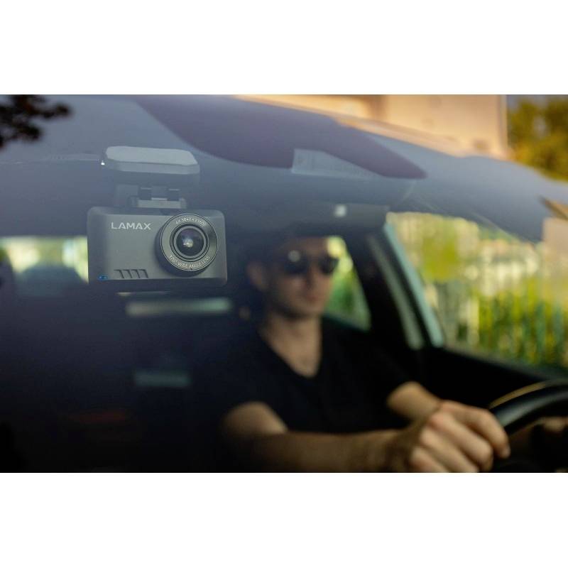 Lamax T10 Dashcam mit GPS Blickwinkel horizontal max.=170° Datenanzeige im Video, G-Sensor, WDR, Schleifenaufzeichnung