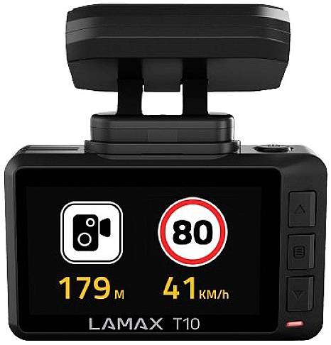 Lamax T10 Dashcam mit GPS Blickwinkel horizontal max.=170 ° Datenanzeige im Video, G-Sensor, WDR, S