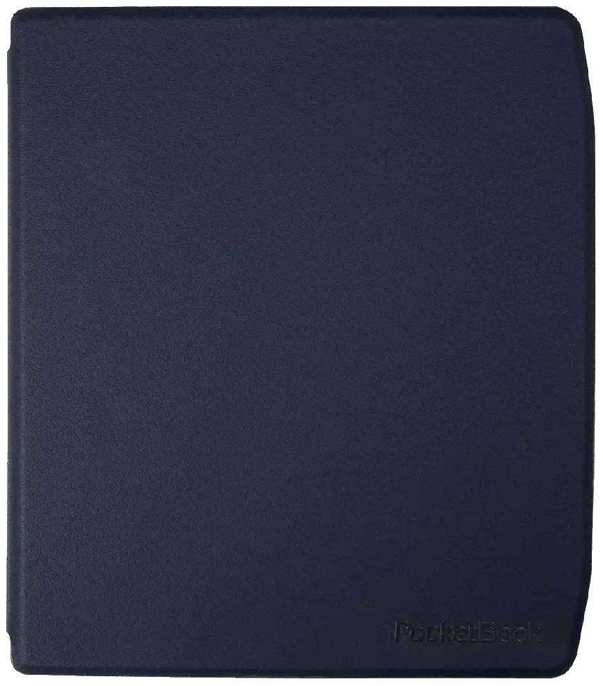 Schwarzes E-Reader-Cover aus Leder mit glatter Oberfläche, geeignet zum Schutz eines PocketBook E-Readers.