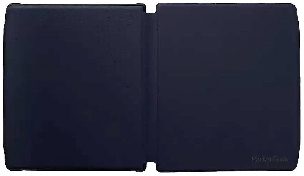 Schwarzes, rechteckiges, faltbares Etui, möglicherweise für Bücher oder Tablets gedacht, mit dem Schriftzug 'PocketBook' unten rechts.