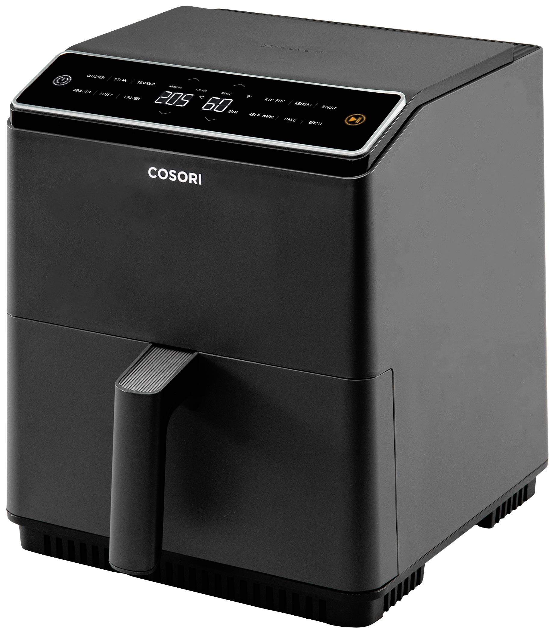 Cosori CAF-P583S-KEUR Heißluft-Fritteuse 1700 W Antihaftbeschichtung, mit Display, Überhitzungsschu