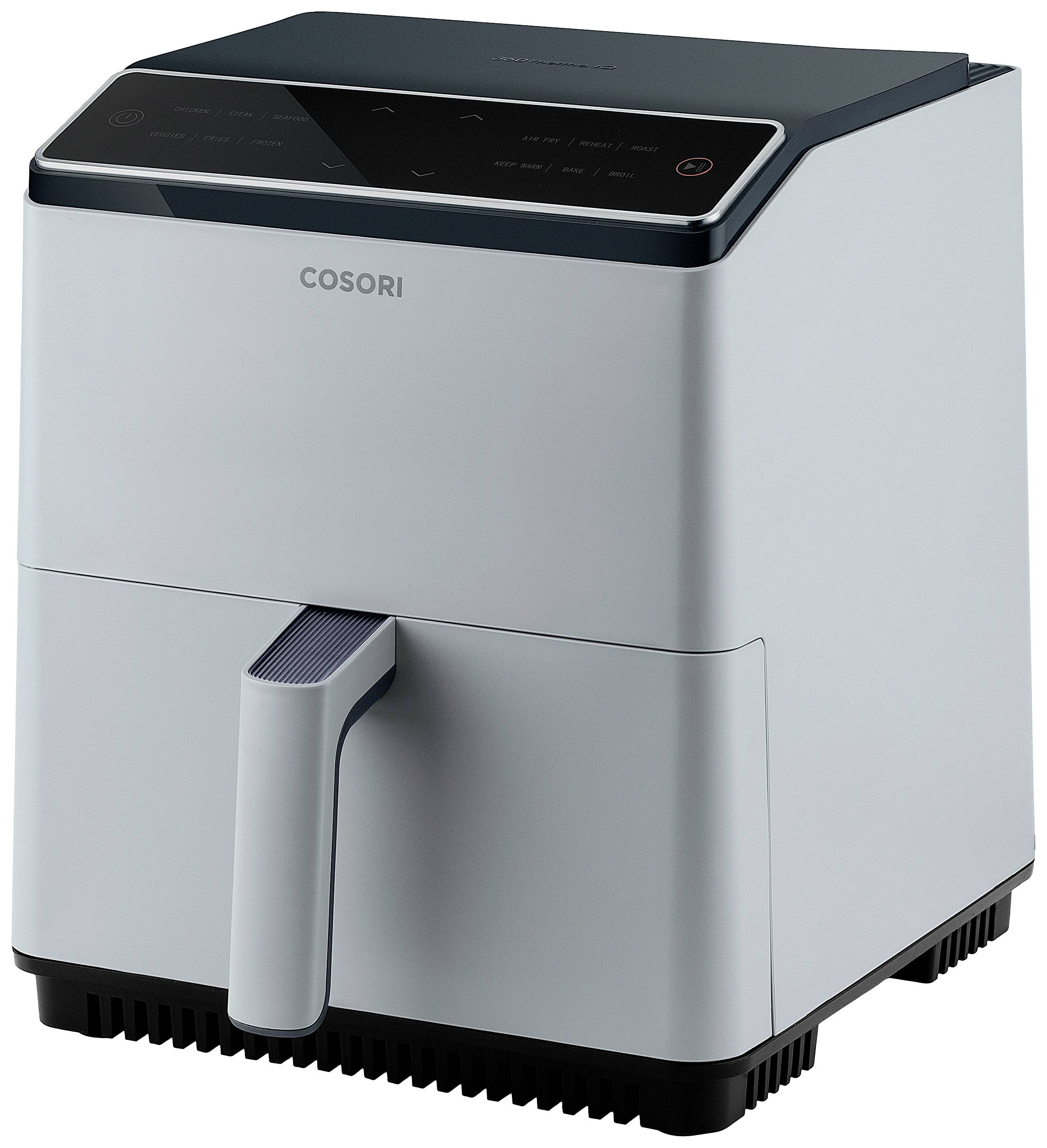 Cosori CAF-P583S-AEUR Heißluft-Fritteuse 6.4 l 1700 W Antihaftbeschichtung, mit Display, Überhitzungsschutz, App steuerbar Grau