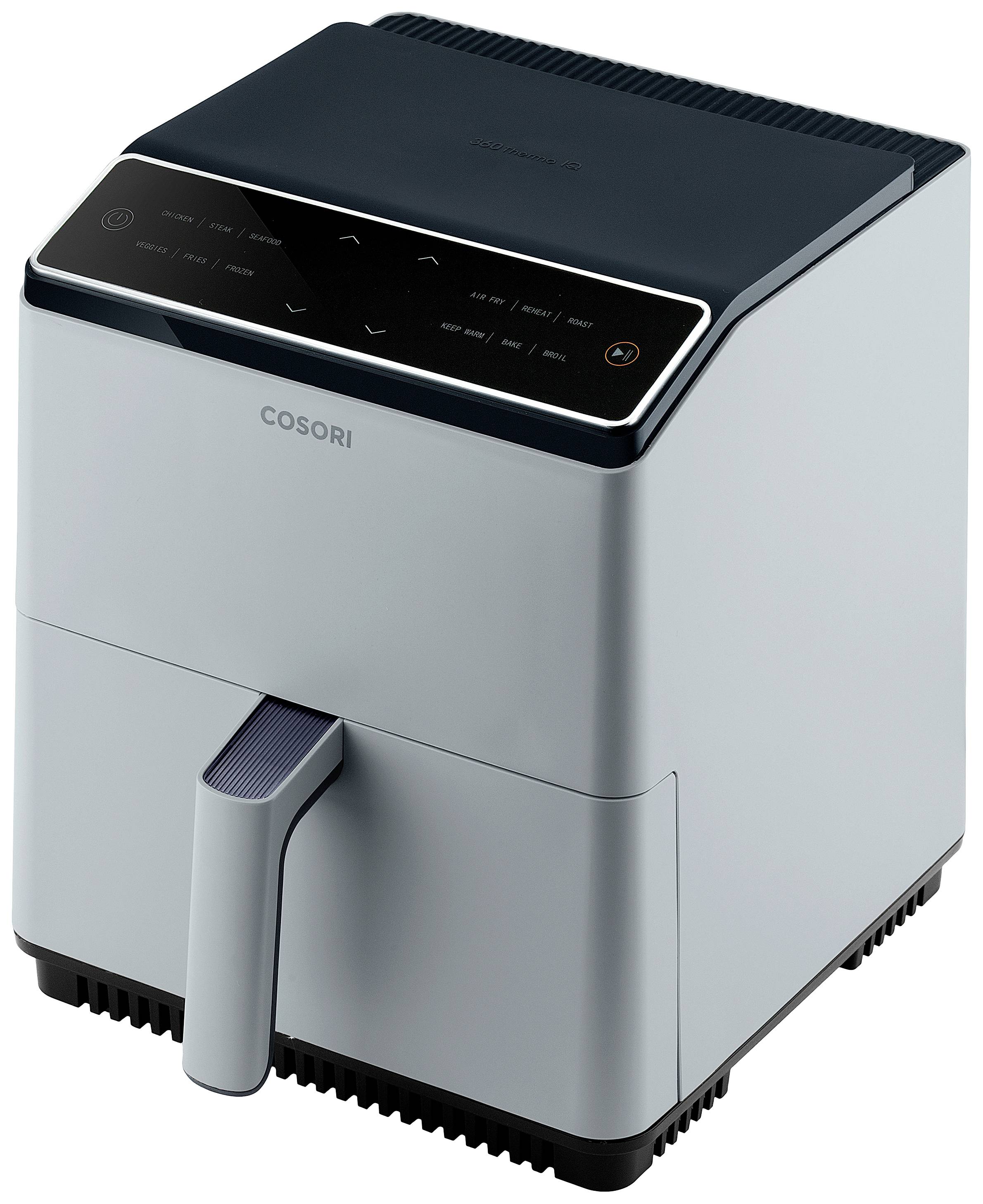 Cosori CAF-P583S-AEUR Heißluft-Fritteuse 6.4 l 1700 W Antihaftbeschichtung, mit Display, Überhitzungsschutz, App steuerbar Grau