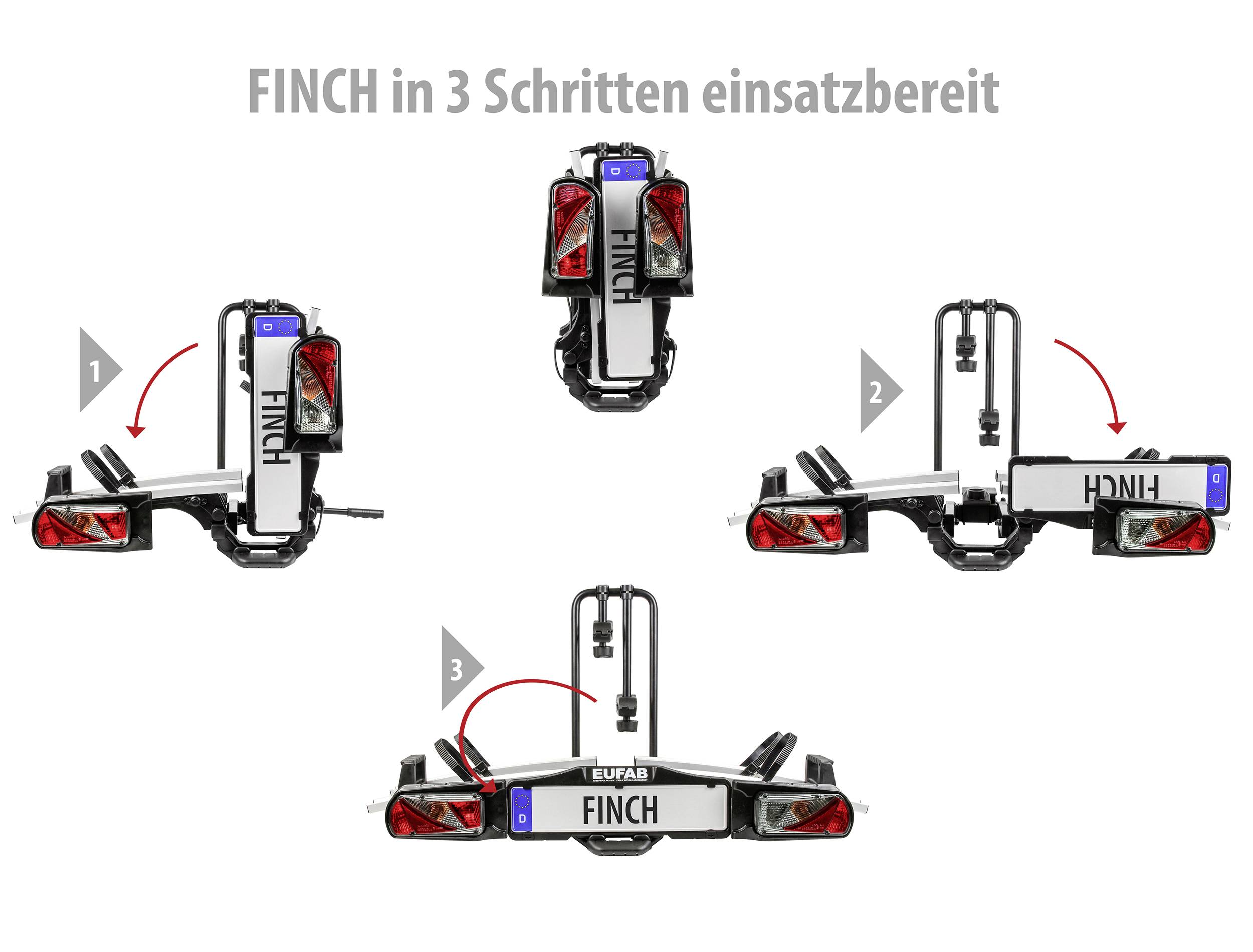 Eufab Fahrradträger FINCH 2er 11584 Anzahl Fahrräder=2