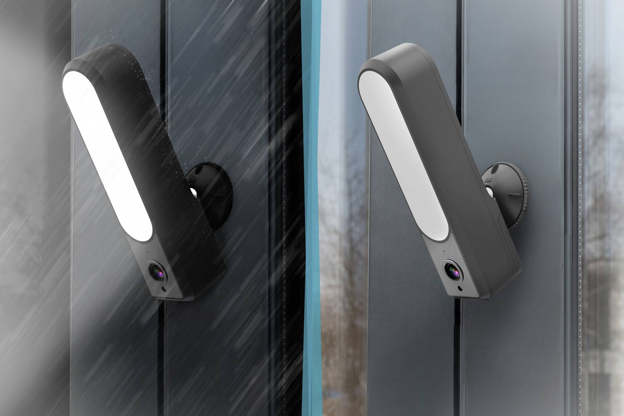 DIGITUS - Smarte Full HD-Außenkamera mit LED-Flutlicht, WLAN + Sprachsteuerung