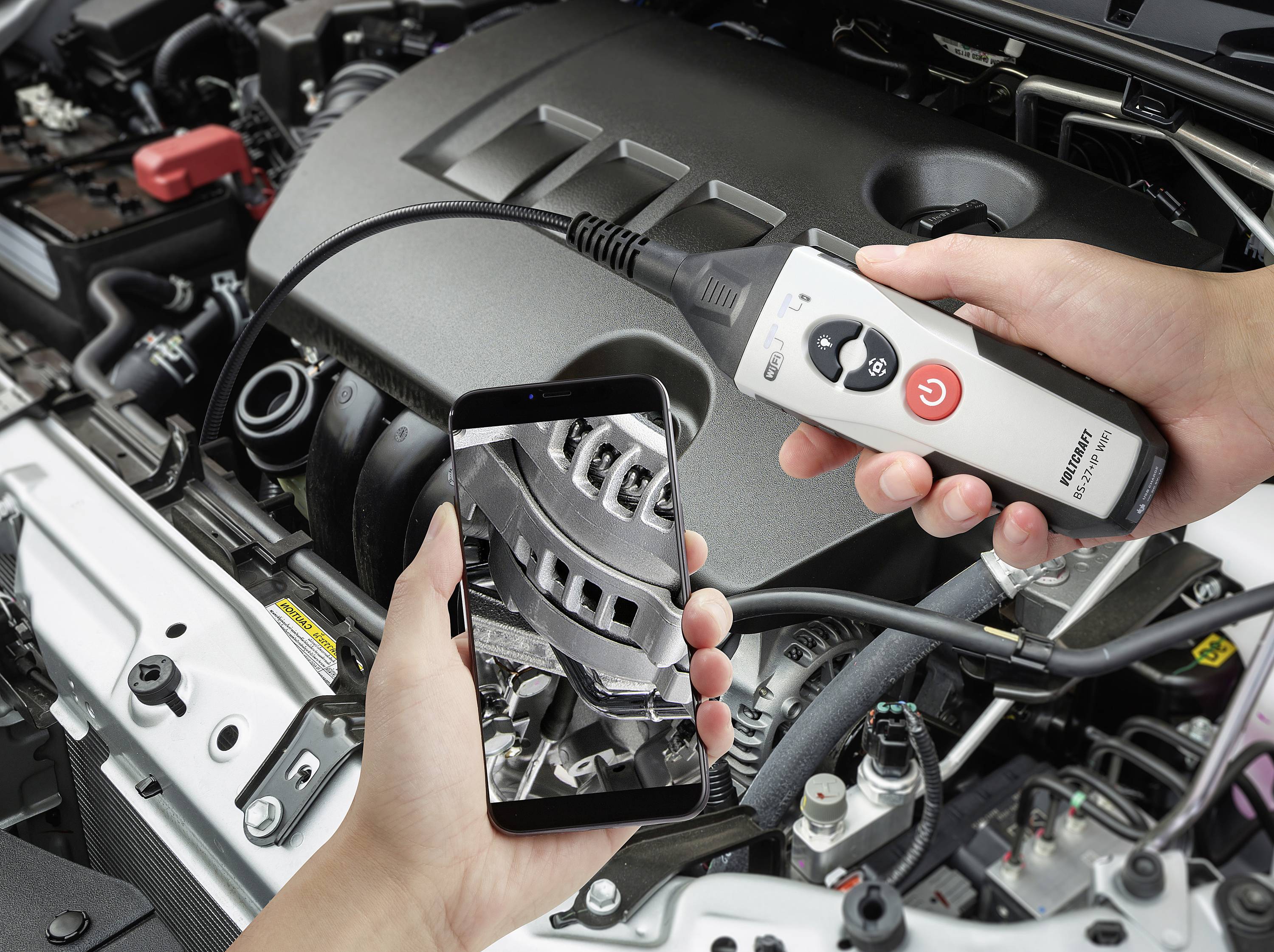 VOLTCRAFT BS-27+IP WIFI Endoskop Sonden-Ø: 5.5mm Sonden-Länge: 1m