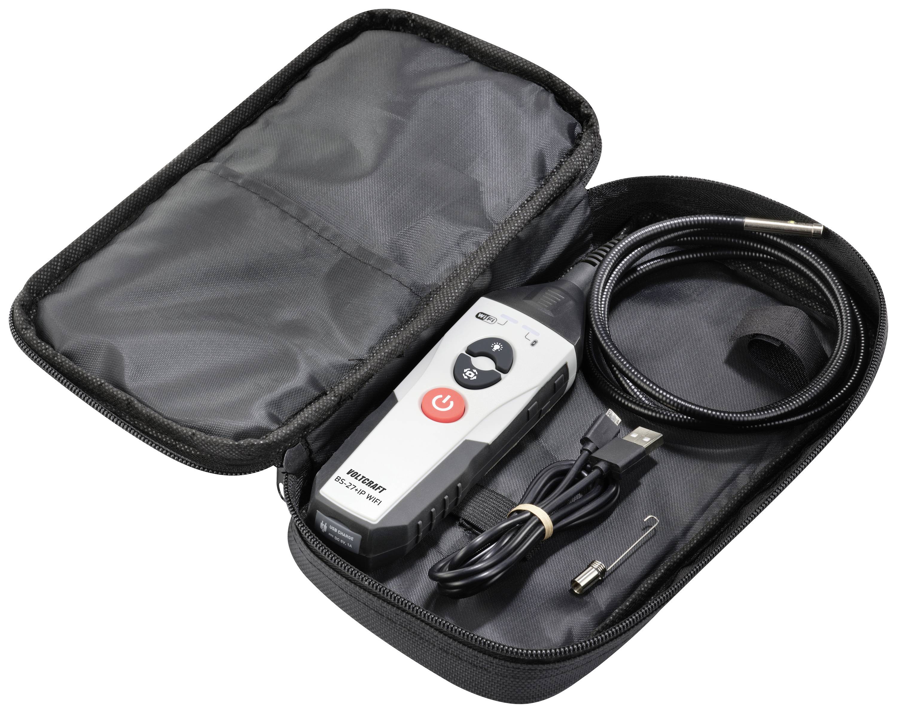 VOLTCRAFT BS-27+IP WIFI Endoskop Sonden-Ø: 5.5 mm Sonden-Länge: 1 m