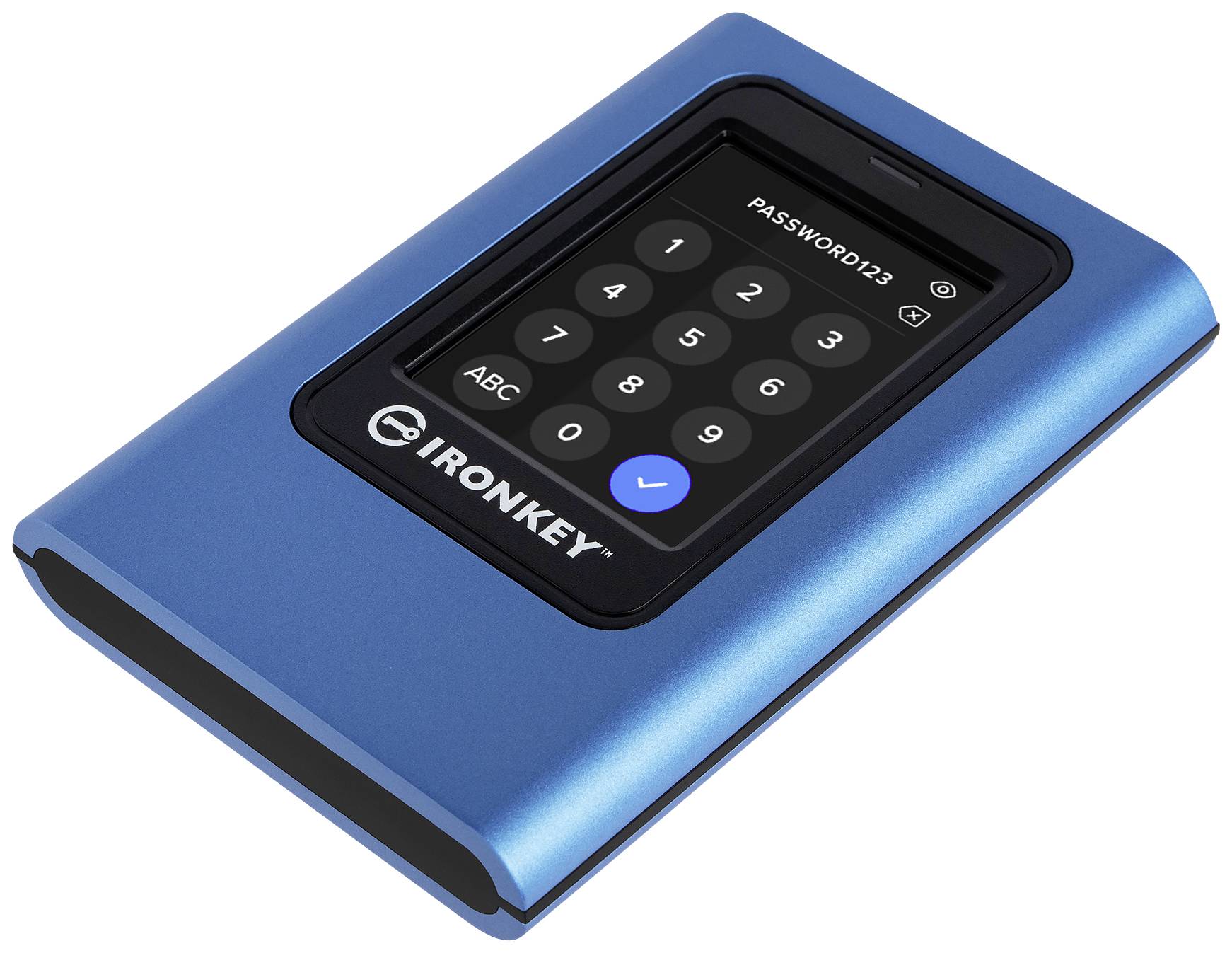 Kingsong IronKey Vault Privacy 80 960 GB Externe Festplatte 8.9 cm (3.5 Zoll) USB-C® Blau IKVP80ES/960G