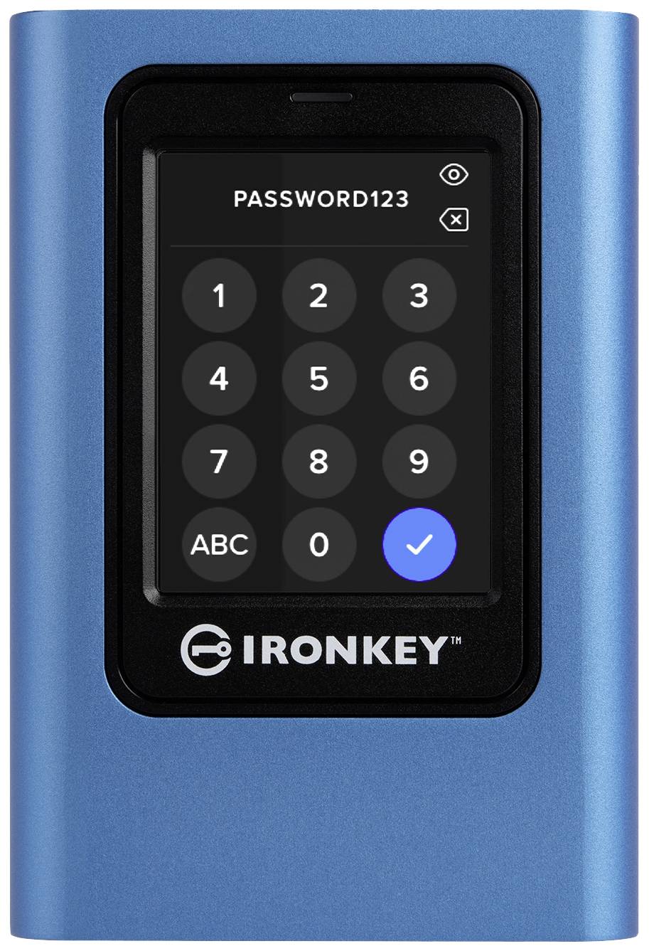 Kingsong IronKey Vault Privacy 80 1.9 TB Externe Festplatte 8.9 cm (3.5 Zoll) USB-C® Blau IKVP80ES/1920G
