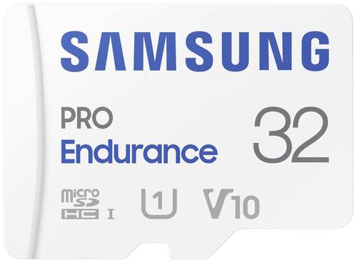Samsung PRO Endurance microSDHC-Karte 32GB Class 10, UHS-Class 1 4K-Videounterstützung, inkl. SD-Ad